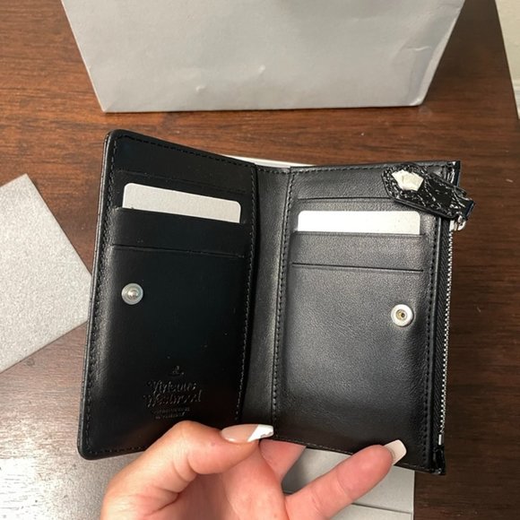 BNWT Authentic Vivienne Westwood Crocodile Slim Flap Cardholder Wallet - Picture 5 of 7